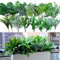 YXYQR 15PCS Artificial Plants Flowers Outdoor UV Resistant Outside Bulk Fake Plastic Greenery Mums Home Garden Decor Faux Flower Stems for Pot Window Box Front Porch Hanging Basket