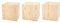 DECOKTIVO Pflanzenständer Set Holz, Vintage Holzdeko, Blumenständer, Blumenhocker, Holzblock, Dekosäule, Blumensäule DIY, Stabil und Langlebig, 20x20x20 Cm, 3 Stück