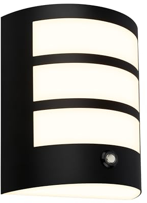 BRILONER - LED Wandleuchte ohne Stromanschluss mit Touch, dimmbar in Stufen, 15 min. Timer, Wandlampe Akku, Aussen, Wandbeleuchtung außen, Außenleuchte, 18x15x7 cm, Schwarz