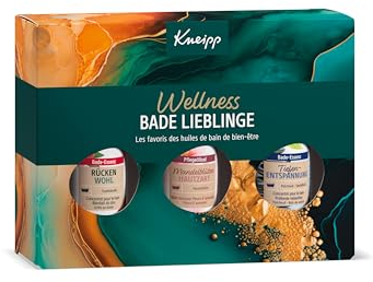 Kneipp Geschenkset Wellness Bade Lieblinge - Geschenkpackung mit 3 beliebten Badeölen von Kneipp - Testgrößen zum Kennenlernen und Verschenken - 3 x 20ml