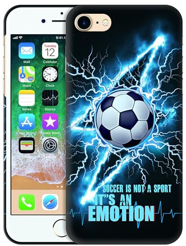 GlamCase Handyhülle Handyhüllen für iPhone 7/8/SE 2/SE 3, Fußball (Fußball), schlanke Passform, niedliches Kunststoff-Hartschalengehäuse für iPhone 7/8/SE 2/SE 3, mehrfarbig