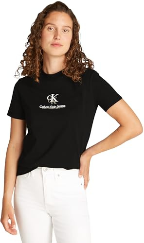 Calvin Klein Damen T-Shirt Kurzarm Shadow Graphic Tee Regular Fit
