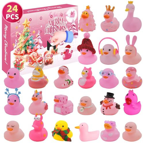 SIUVEY Gummi-Enten Adventskalender 2024, Adventskalender 2024,Christmas Vacation 2024 Advent Calendar,24 Tägiger Weihnachts Adventskalender,Weihnachts Countdown Kalender Geschenke (C)