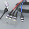 6 IN 1 Multi Universal Charging Cable 10ft, USB C Multi Charging Cable Nylon Braided Fast Charging Cord with Lightning*2+Type C+Micro USB Connectors Universal Sync Charger Adapter for Phone/Tablet