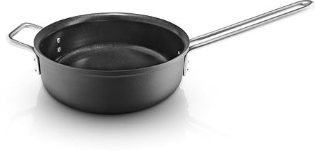 Eva Trio | Professional Sauteuse 24 cm keramischer Slip-Let®-Antihaftbeschichtung | Die keramische Slip-Let®-Antihaftbeschichtung verhindert das Anhaften und Anbrennen von Speisen | Black
