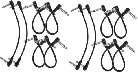 ibasenice 12pcs Guitar Patch Cables Compact Instrument Connection Cables for Effects Pedals Reliable Sound Transmission for Musicians The Go