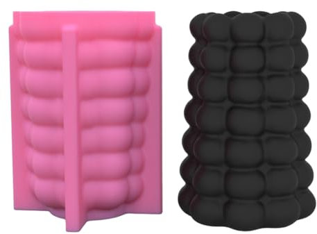 QWFVHJ Moldes De Silicona for Bricolaje,Molde for Florero De Arte,Cuentas, Maceta De Yeso con Burbujas, Florero De Silicona, Molde De Fundición Epoxi, Maceta Suculenta, Portavelas De Cemento