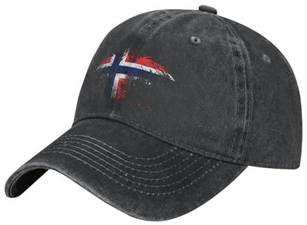 Norwegen Nordische Norweger Adler Flagge Baumwolle Unisex Basecap Reine Farbe Baseballkappe Leicht Baseball Kappen Für Sport Draussen Kletter
