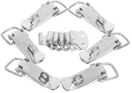 iplusmile 6sets Tension Locks Screws Stainless Steel Toggle Latch Clamps for Toolboxes Cabinets Boxes Secure Easy to Install