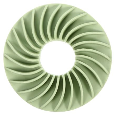 FONDOTIN Slow Feeder für Welpen Futternapf für Hunde Material: Futternapf für Langsames Fressen Verhindert Ersticken Fettleibigkeit Grünes Wirbelmuster