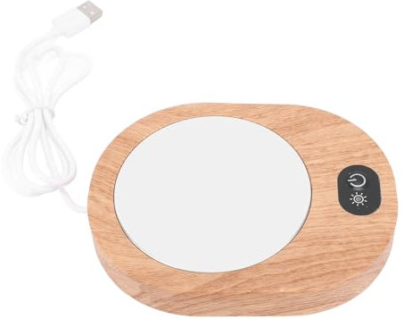 Calentador de Copa Eléctrica, Calentador de Taza de café, Base sin Deslizamiento, Placa de Calentamiento de Vela de Termostato USB para café Calentador para café Caliente, té,