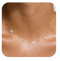 WATEFOER Mama-Halskette für Damen, Mama Anhänger Kette Geschenke für neue Mutter, Mom To Be Halskette für erste Muttertag Mom's Geburtstag werdende Mutter Geschenke mit Geschenk-Box
