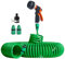 Flexibler Gartenschlauch 20M, Spiralschlauch Wasser mit 8 Funktions Brause, Gartenwasserschlauch Set - 20m Ausziehbarer Spiralschlauch, Schlauch mit Sprühdüse und Anschlussstücken