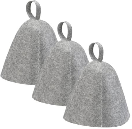 Ipetboom 3piezas Gorro De Sauna De Fieltro Reutilizable y Absorbente Set Para Hombres y Mujeres Sombrero De Sauna Práctico y Cómodo Para Uso Baños