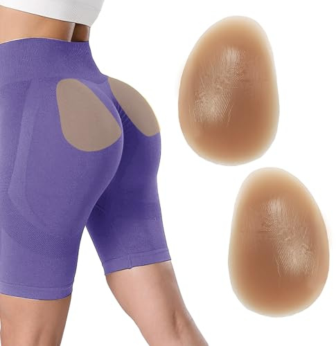 POMAMZ 1 Paire Coussinets Fessiers Silicone Adhésifs, Beige, | Ces coussinets adhésifs comblent le creux des hanches et rehaussent les fesses pour un galbe invisible sous jeans et robes