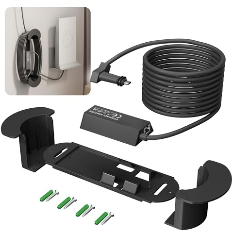 Joinfworld Starlink Gen 2 Ethernet-Adapter mit Kabel-Caddy-Halterungs-Montageset, Starlink Gen2 auf RJ45 Adapter für V2 betätigtes externes Netzwerk