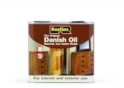 Rustins DANO2500 Original Danish Oil 2.5 litres - Rich, Natural Glow - Enhances Wood Grain Beautifully, Professional-Grade Finish, Easy DIY Application