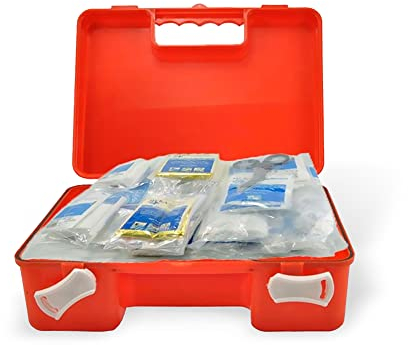 Medicalcorner24 Erste Hilfe Koffer mit DIN-Füllung Verbandkasten-Koffer klein mit DIN 13157