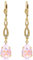 Jugendstil Ohrringe Markenkristalle Gold Crystal Lavender Delite NOBEL SCHMUCK