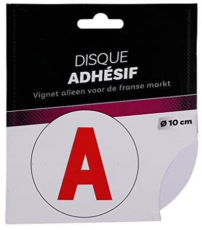 TBC MOTO Runder Sticker für Fahranfänger in Frankreich, Aufschrift „A“