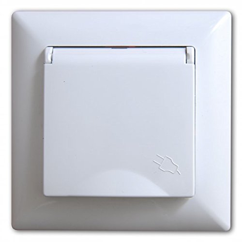 Visage Steckdose mit Deckel Unterputz Schuko Weiss
