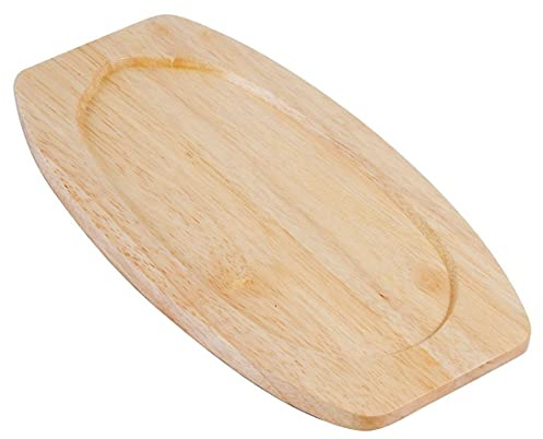Olympia Hevea Holzsockel, helles Holz, Abmessungen: 20 (H) x 315 (B) x 170 (T) mm, zur Verwendung mit warmen Gerichten am Tisch, einfache Aufnahmegriffe, kompatibel mit GG133 Sizzle Platte, GG135