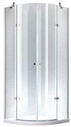 90x90x195cm - R55 - 6mm (mit Duschtasse und Siphon) - Poseidon Viertelkreis Duschkabine - Dusche - Duschabtrennung