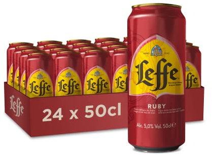 Leffe Ruby Bière Fruitée Pack 24 Canettes 50cl