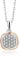MIORE Schmuck Damen 0.10 Ct Diamant Halskette mit Bicolor Kettenanhänger Viereck und 19 Diamanten Brillanten Kette aus Weißgold 9 Karat / 375 Gold
