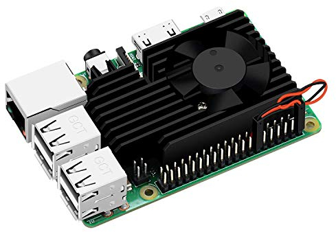 GeeekPi Raspberry Pi 4 Lüfter Kit, Aluminium Kühlkörper mit Lüfter für Raspberry Pi 4B & Raspberry Pi 3B + / 3B