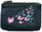 Syl'la Multi Papillons Porte Monnaie et cle en Cuir pour Femme Noir Personnalise avec prenom