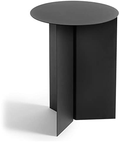 Hay Slit Table Round High Beistelltisch, Stahl, Black, 35cm