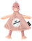 LES DEGLINGOS - DOUDOU Baby Pomelos l'autruche - Velours côtelé ultra doux - Idée cadeau - Dès la naissance - 28 cm - Rose