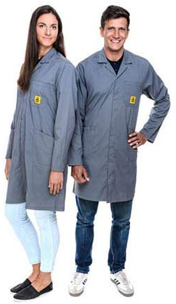 Safeguard Y001.018.001.01.00113 ESD Arbeitsmantel Pro Line, XL, Grau