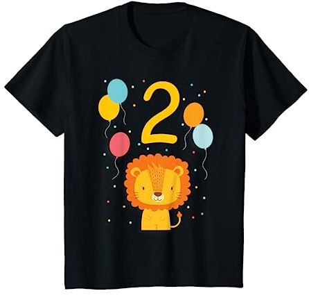 Kinder 2. Geburtstag Kindergeburtstag Zweiter Geburtstag Löwe T-Shirt