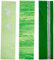 Pracht Creatives Hobby 7073-20035 Wachsplatten Mix grün / silber, 3 halbe Wachsstreifen mit einem Motiv, ca. 200 x 50 x 0,5 mm, zum Modellieren und Verzieren von Kerzen