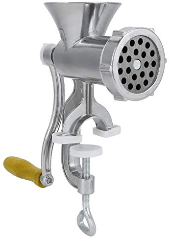 Manual Meat Grinder, Aluminum Alloy Meat Mincer Sausage Stuffer Maker Household Hand Grinder Commercial Home Kitchen Pepper Spice Grinding Machine for Meat, Sausage, Cookies
