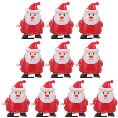Weihnachtsaufziehspielzeug Set, 10 StüCk Santa Claus Stil, Rentier Weihnachtlicher Zierschmuck Lustige PäDagogische Spielzeuge, Partygeschenke, Weihnachtsdekoratio