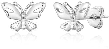 Philip Jones Silver Plated Butterfly Stud Earrings