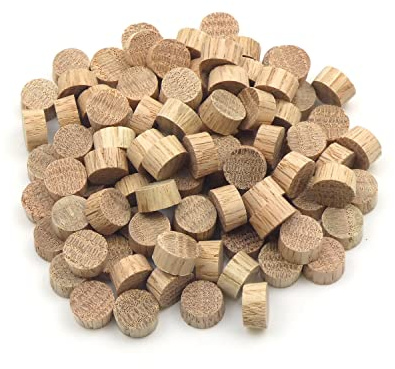 12mm Oak Flat Head End Grain Plug - Pack of 100