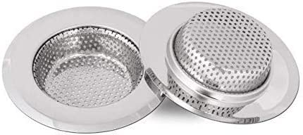 Filtro Fregadero Cocina, Rejilla Lavabo, Filtro De Desagüe para Ducha, Tamaño Universal, Escurridor Fregadero De Acero Inoxidable, Escurreplatos Colador para Grifo Brita, Accesorios Cocina Y Baño 9CM