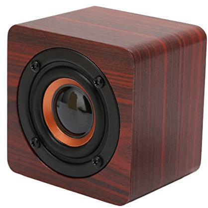 Mini Bluetooth Speaker, Wood Resonance Cabinet Release Pure Sound, Long Battery Life, Compatible Smart Phones, Laptops, Portable Retro Wireless Speaker for Party, Travel(Red)