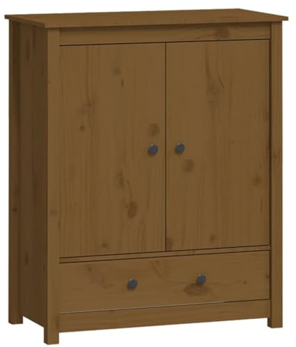 vidaXL Highboard Sideboard Schrank Kommode Anrichte Beistellschrank Mehrzweckschrank Hochschrank Standschrank Honigbraun 83x41,5x100cm Massivholz Kiefer