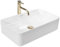 Rea Vasque à poser Berta 55 White Lavabo Salle de Bain 560 x 355 x 145 mm en Céramique (Blanc)