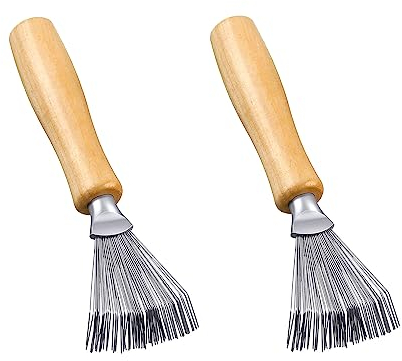 Haarbürsten Reinigungswerkzeug, Haarbürstenreiniger, Metalldraht Rechen Bürstenreiniger, Reinigungswerkzeug Kamm zum Entfernen Haaren von Bürsten, Kämmen, Badematten, Teppichen(2 Stück)