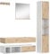 Vicco Conjunto de Muebles de baño Henri, Blanco/Roble Artesanal, 5 Piezas