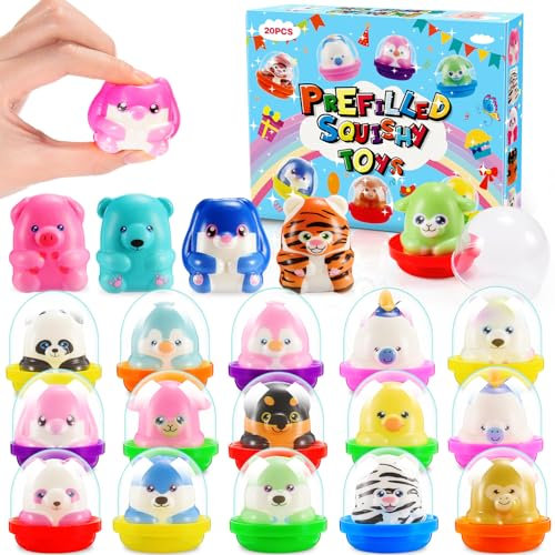 Funblitz Party Bags for Kids' Party Favours - Mochi Fidget Squishy Toys for Boys & Girls Age 3-9