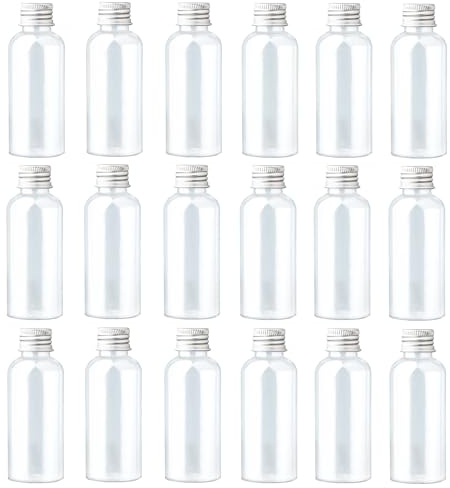 Bafnsiji 20pcs Alkohol-Flaschen, Miniatur-Alkohol-Flaschen, 50ml/100ml Mini Alkohol-Flaschen, Wiederverwendbare Leere Flaschen, Mini Leere Plastikalkohol-Schnapsflaschen,50ml