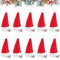MELLIEX 10 Stück Weihnachten Haarspangen, Mini Weihnachtsmütze Haarklammern Rot Santa Hut Haarschmuck Weihnachts Haarclips für Mädchen Damen