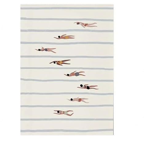 FQYYWL Diverse Frauen Schwimmer Wall Art Prints Nordic Minimalist Poster Swimming Pool Leinwand Malerei Bilder für Kinder Bad Decor Kein Rahmen-50x70cm